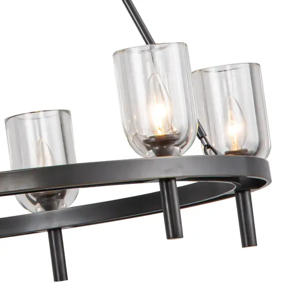 Lucian 32-Inch Chandelier in Polished Nickel with Alabaster - Image 14