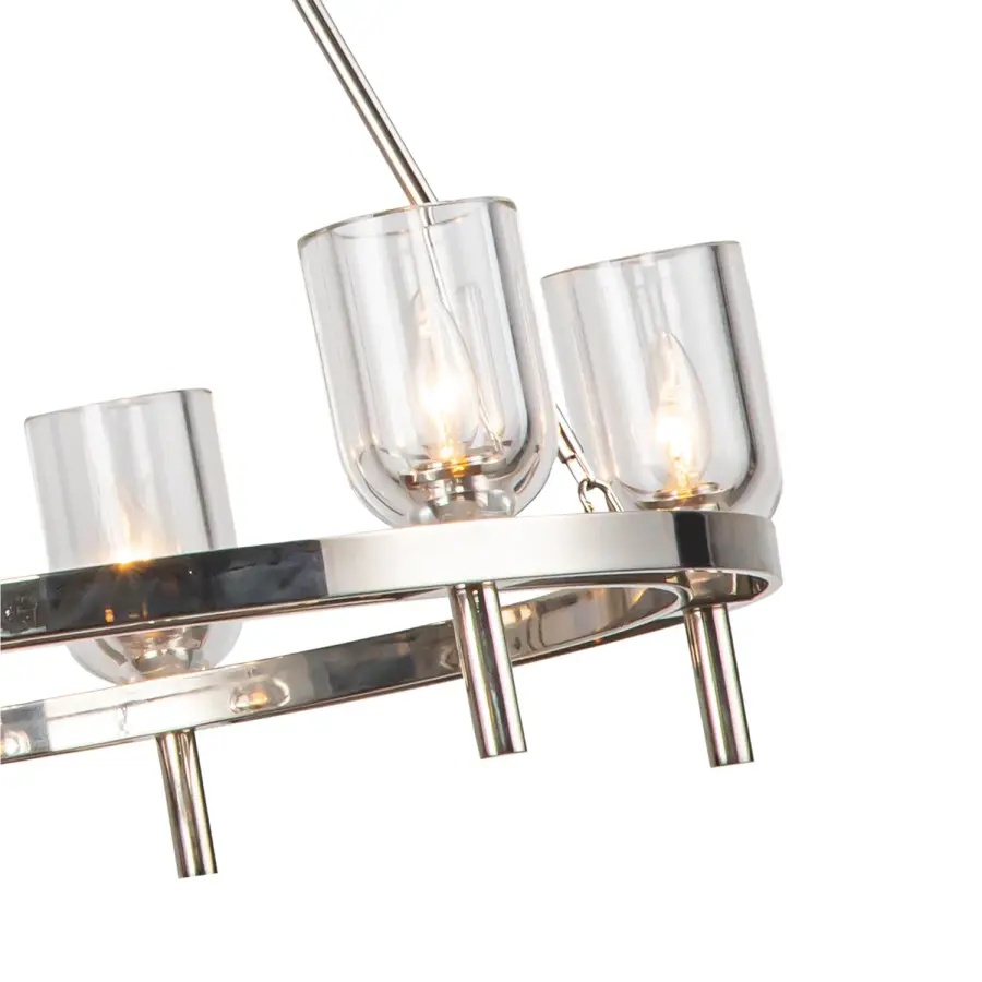Lucian 32-Inch Chandelier in Polished Nickel with Alabaster - Image 18