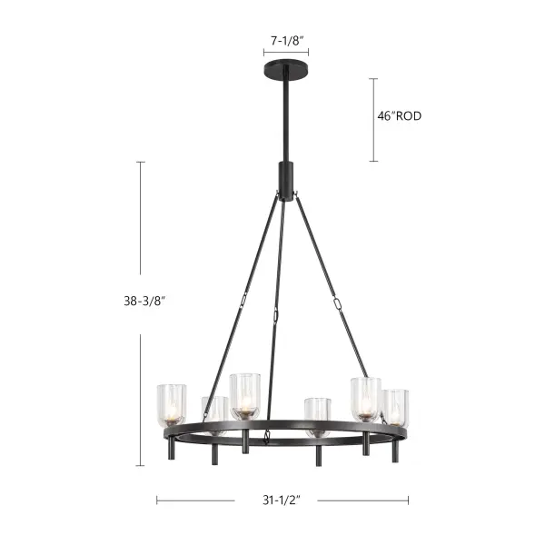 Lucian 32-Inch Chandelier in Polished Nickel with Alabaster - Image 19