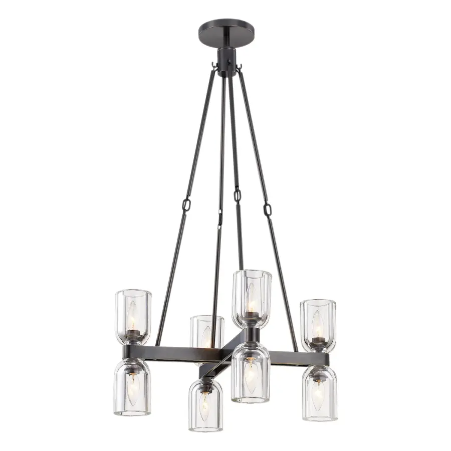 Lucian 22-Inch Chandelier in Polished Nickel with Alabaster - Image 11
