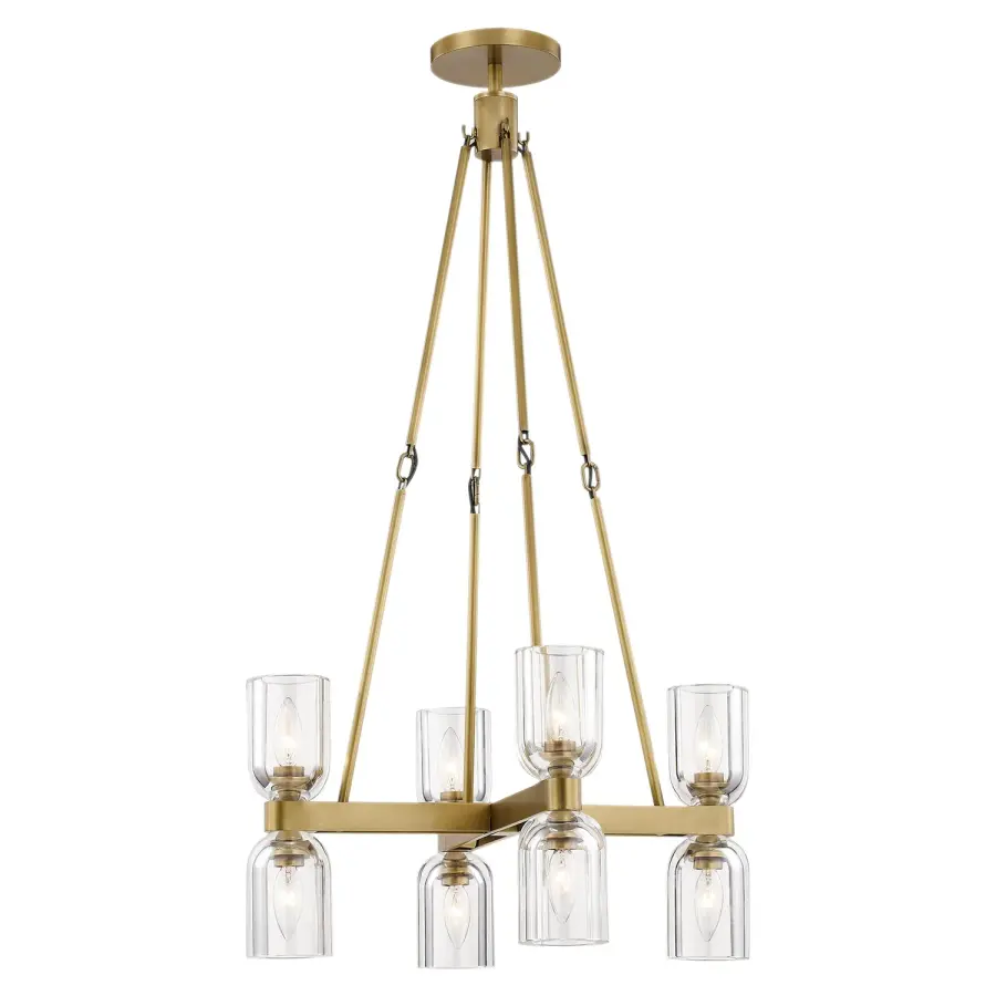 Lucian 22-Inch Chandelier in Polished Nickel with Alabaster - Image 13