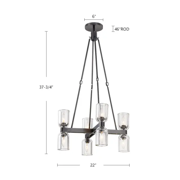 Lucian 22-Inch Chandelier in Polished Nickel with Alabaster - Image 18