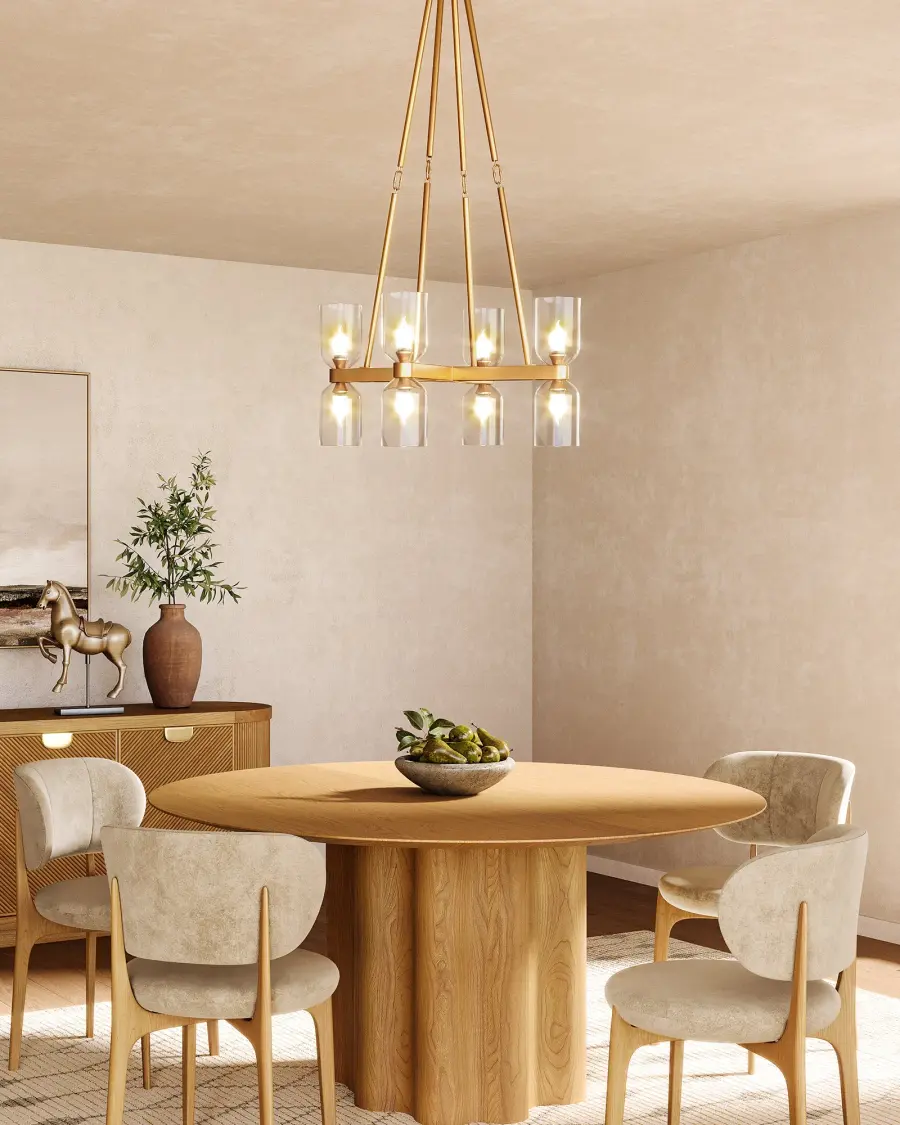 Lucian 22-Inch Chandelier in Polished Nickel with Alabaster - Image 3