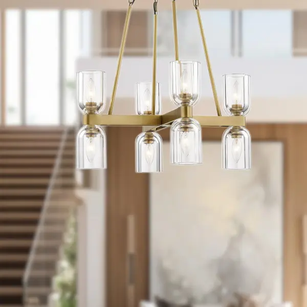 Lucian 22-Inch Chandelier in Polished Nickel with Alabaster - Image 9