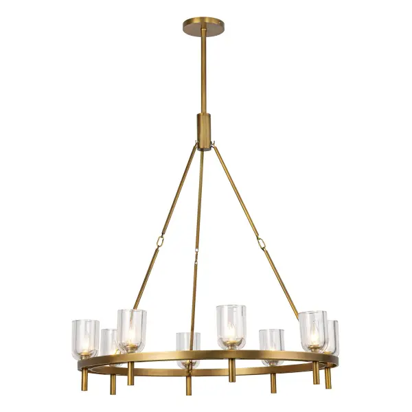 Lucian 36-Inch Chandelier in Polished Nickel with Alabaster - Image 9