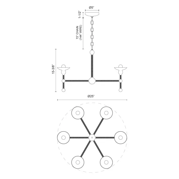 Nadine 25-Inch Chandelier - Image 9