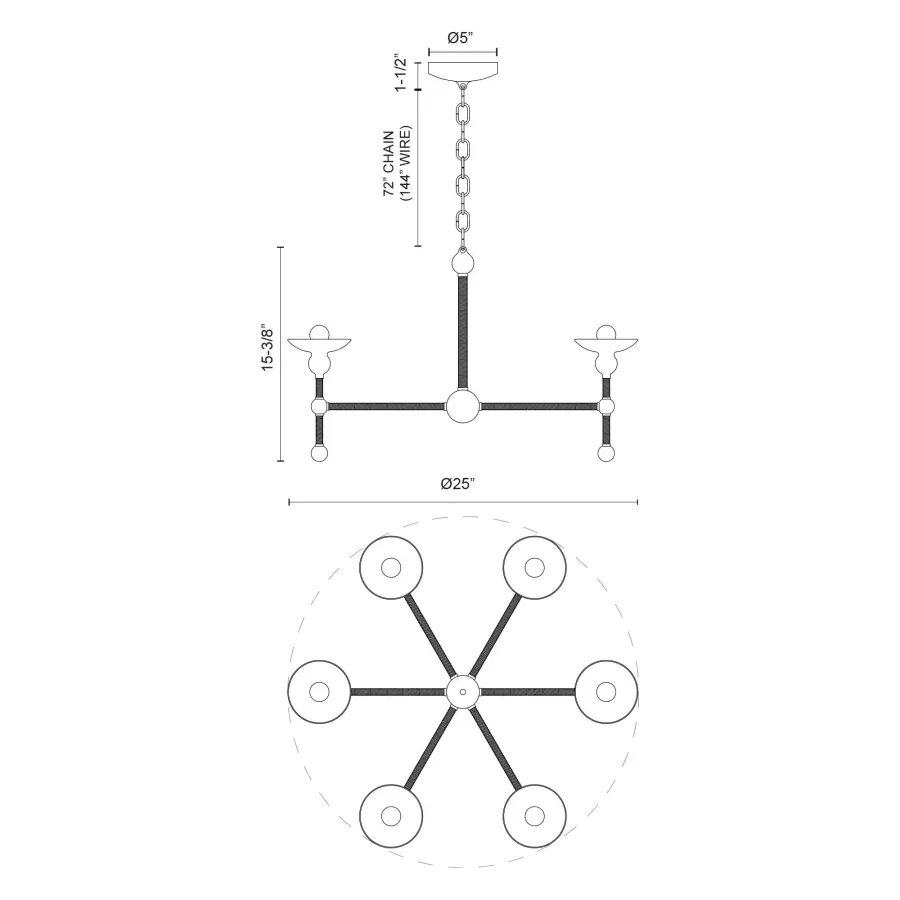 Nadine 25-Inch Chandelier - Image 9
