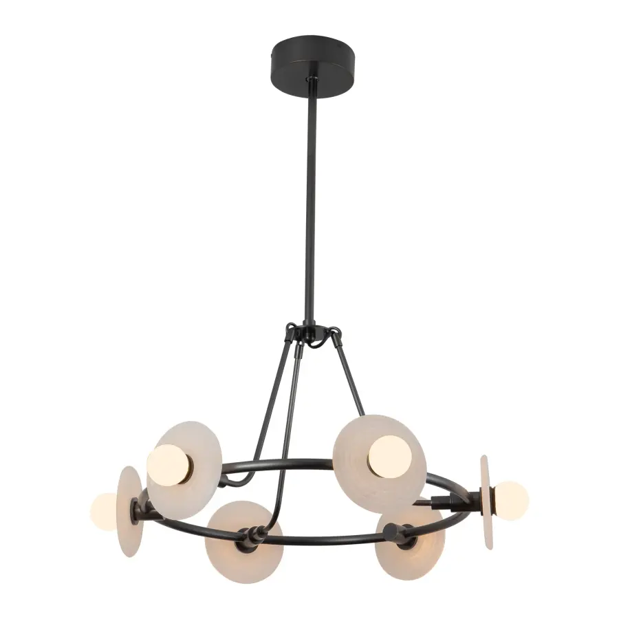 Dahlia 28-Inch Chandelier in Vintage Brass - Image 1