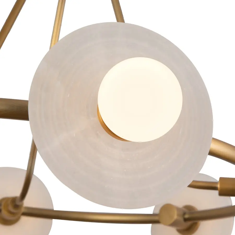 Dahlia 28-Inch Chandelier in Vintage Brass - Image 4