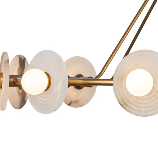 Dahlia 46-Inch Chandelier in Vintage Brass - Image 12