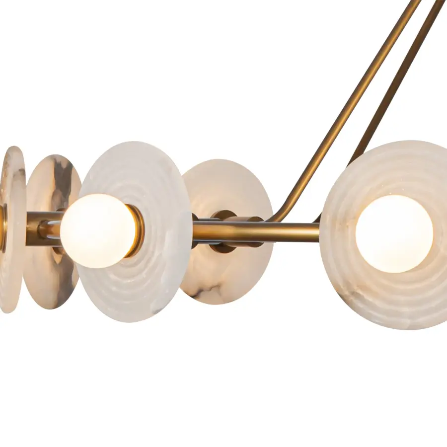 Dahlia 46-Inch Chandelier in Vintage Brass - Image 12