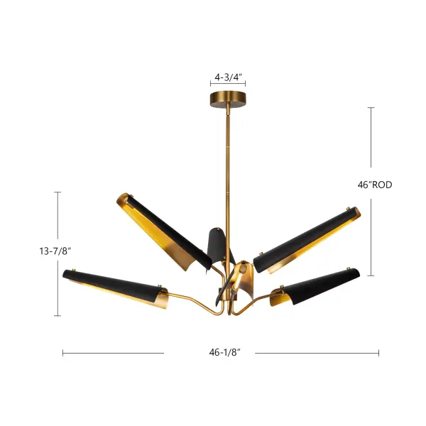 Stunning Mid-Century Statement Piece with Mixed-Metal Elegance - Image 11