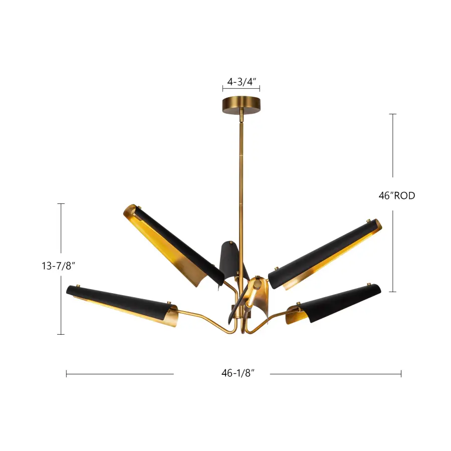 Stunning Mid-Century Statement Piece with Mixed-Metal Elegance - Image 11