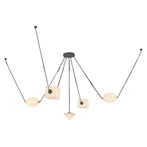 Mineral 5-Light Chandelier in Patina Bronze - Image 11