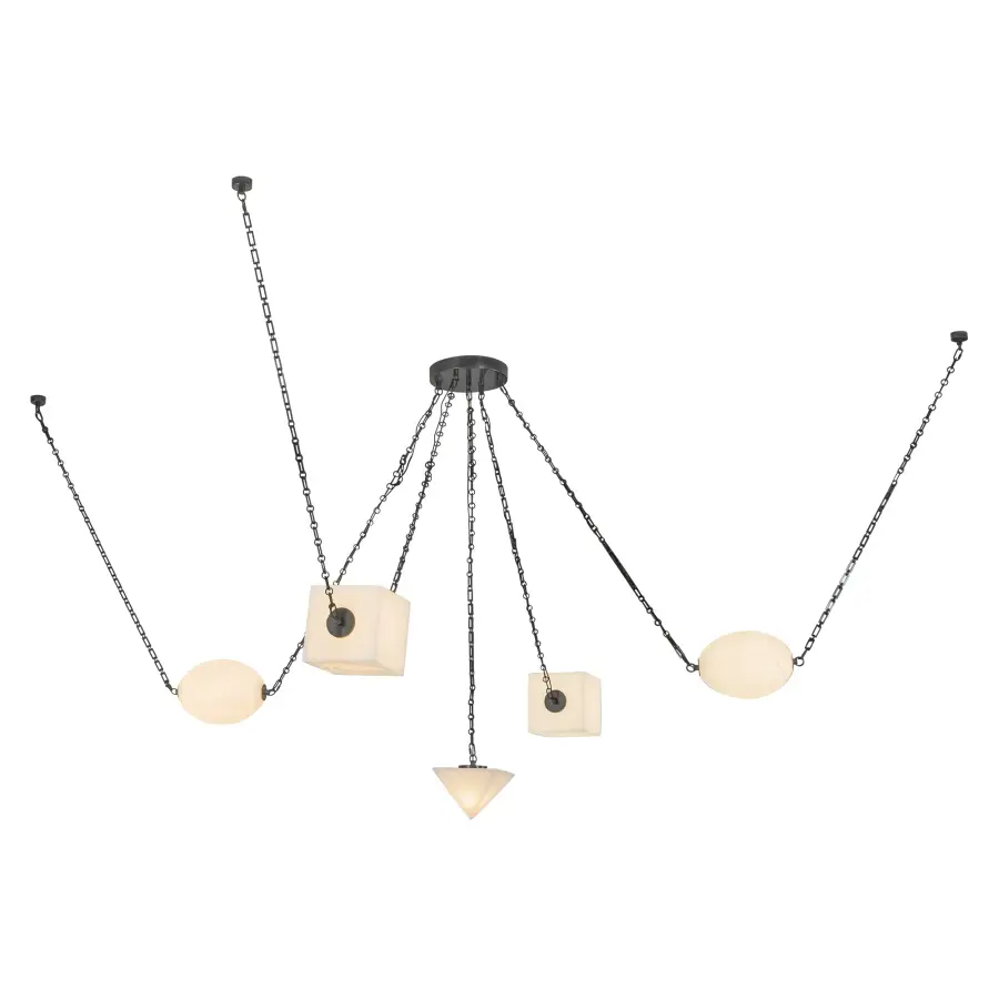 Mineral 5-Light Chandelier in Patina Bronze - Image 11