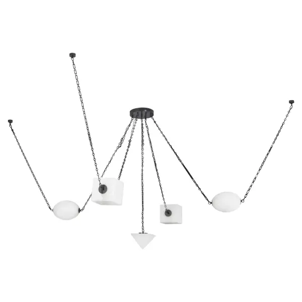 Mineral 5-Light Chandelier in Patina Bronze - Image 12