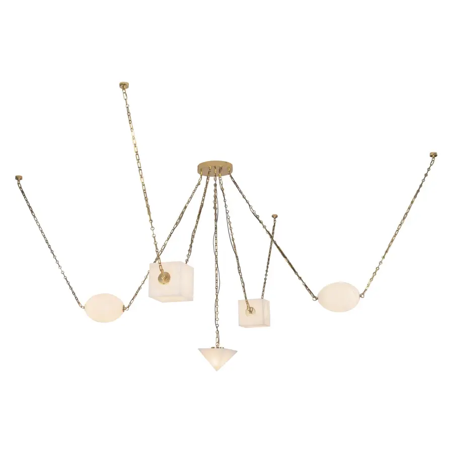 Mineral 5-Light Chandelier in Patina Bronze - Image 27