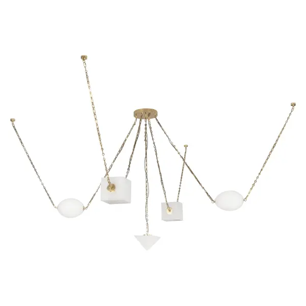 Mineral 5-Light Chandelier in Patina Bronze - Image 28