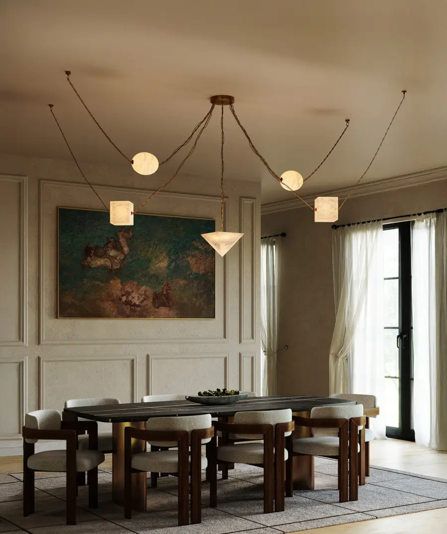 Mineral 5-Light Chandelier in Patina Bronze - Image 4