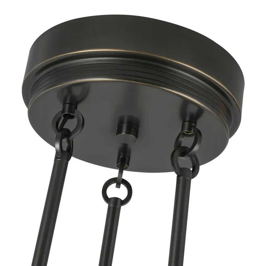 Colette 23-Inch Chandelier in Urban Bronze with Alabaster - Image 6