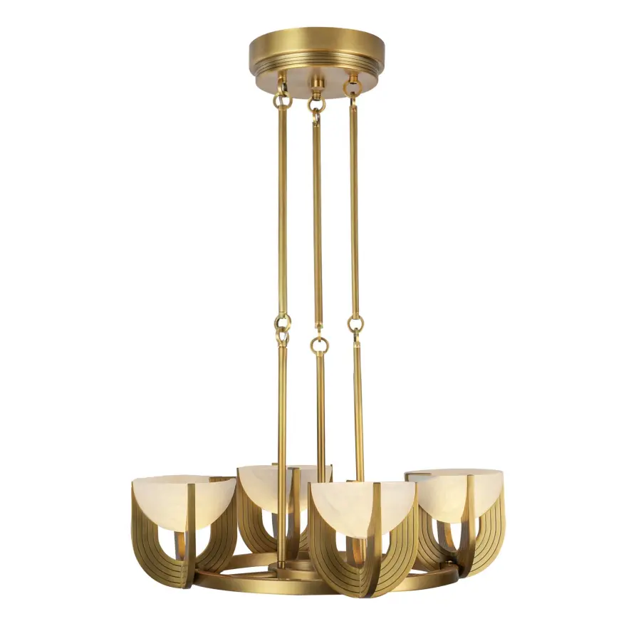 Colette 23-Inch Chandelier in Urban Bronze with Alabaster - Image 7