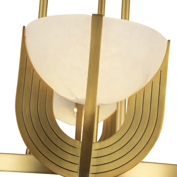 Colette 23-Inch Chandelier in Urban Bronze with Alabaster - Image 8