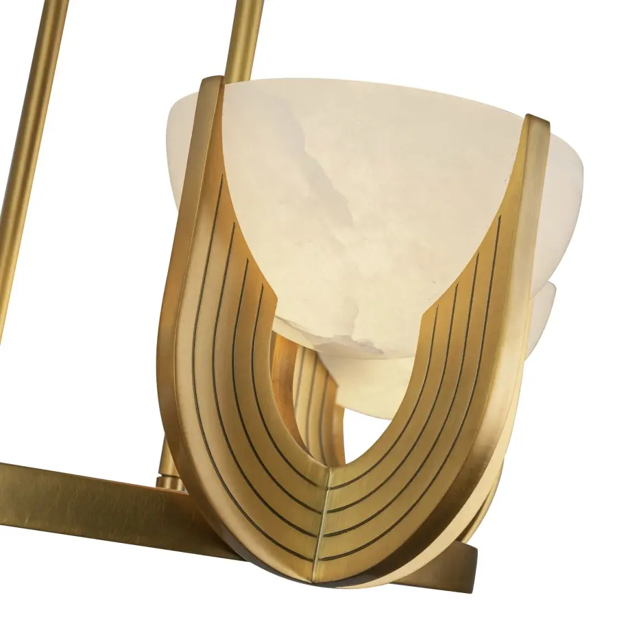 Colette 23-Inch Chandelier in Urban Bronze with Alabaster - Image 9
