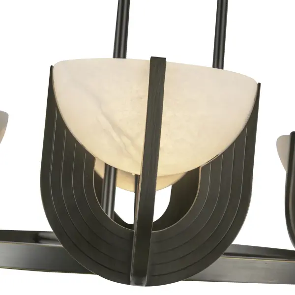 Colette 27-Inch Chandelier in Urban Bronze with Alabaster - Image 5