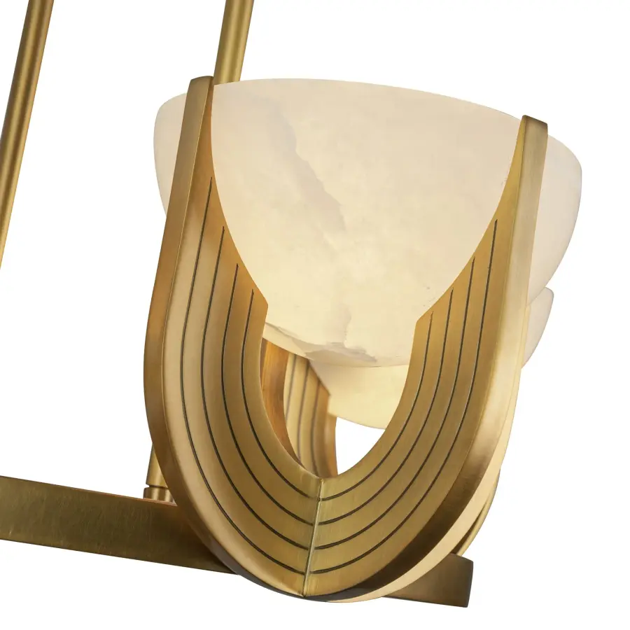 Colette 27-Inch Chandelier in Urban Bronze with Alabaster - Image 8