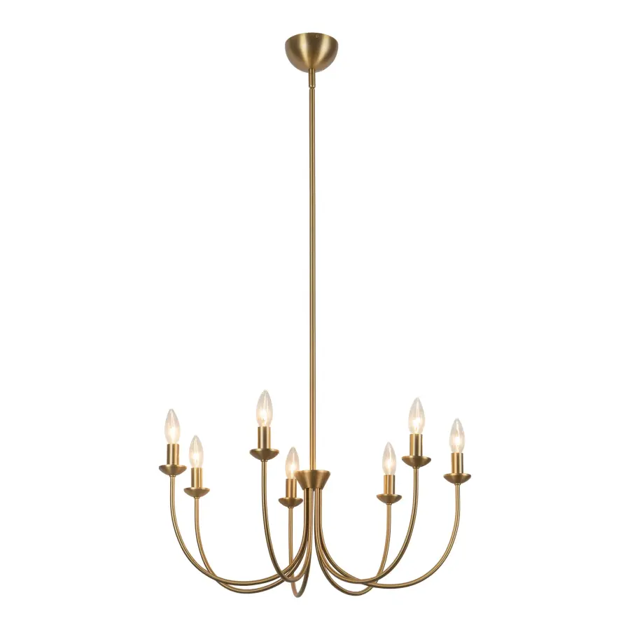 Ember 26-Inch Chandelier in Brushed Gold - Image 1
