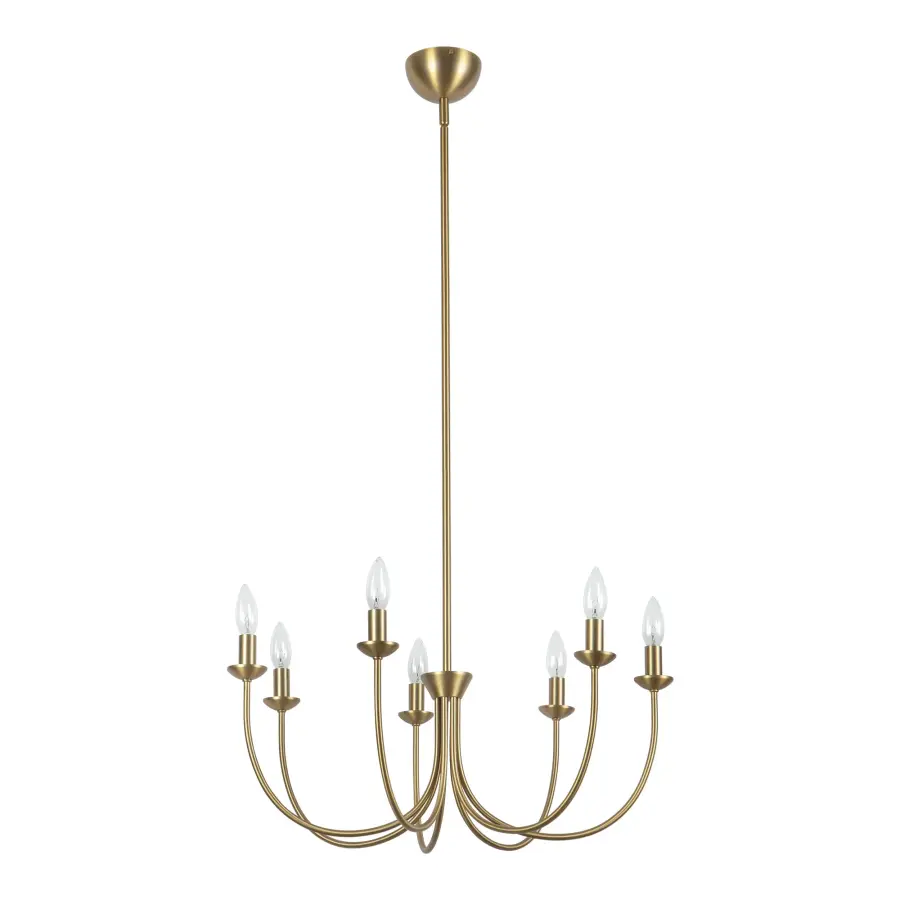 Ember 26-Inch Chandelier in Brushed Gold - Image 6