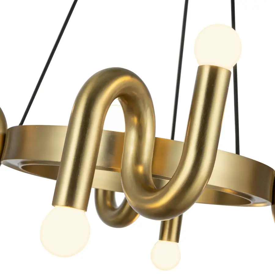 Sadie 23" Brushed Gold Chandelier - Image 8