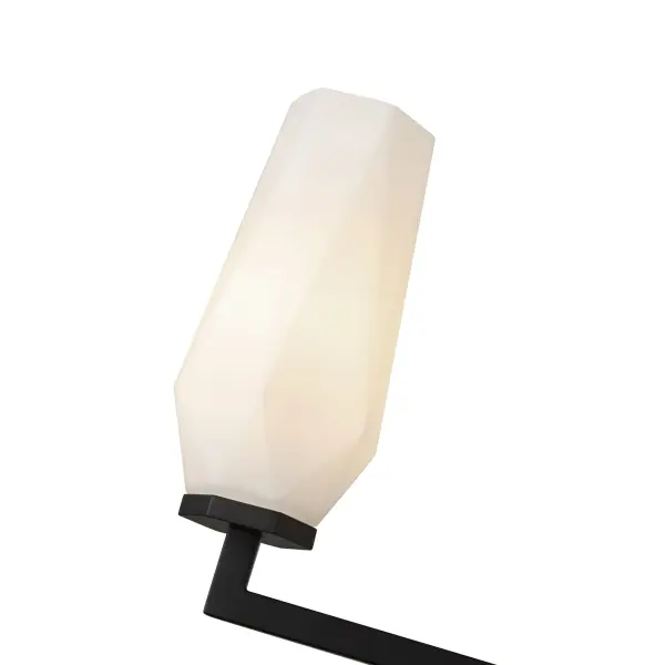Krysta 35-Inch Chandelier in Matte Black with Opal Glass - Image 13