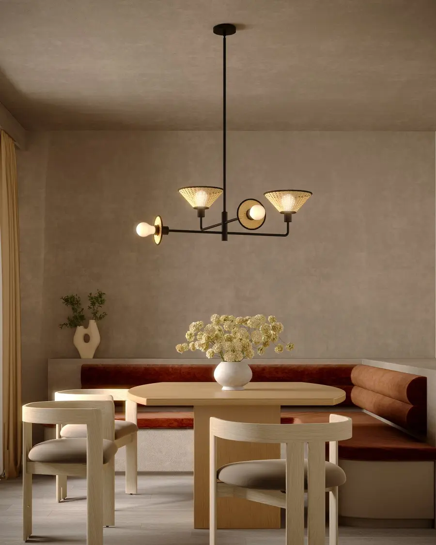 Piper 38-Inch Chandelier in Brushed Gold - Image 2