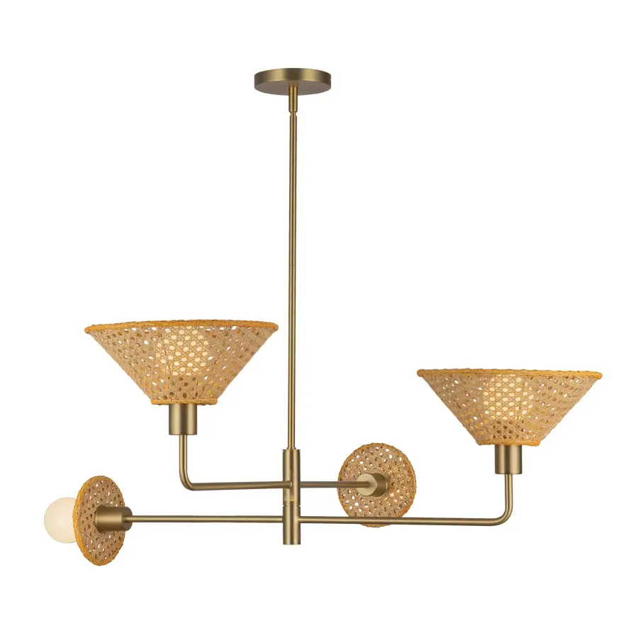 Piper 38-Inch Chandelier in Brushed Gold - Image 3