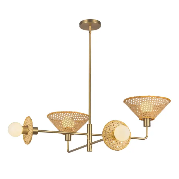Piper 38-Inch Chandelier in Brushed Gold - Image 4