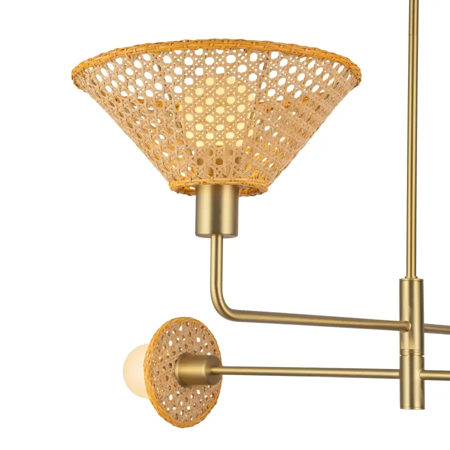 Piper 38-Inch Chandelier in Brushed Gold - Image 5