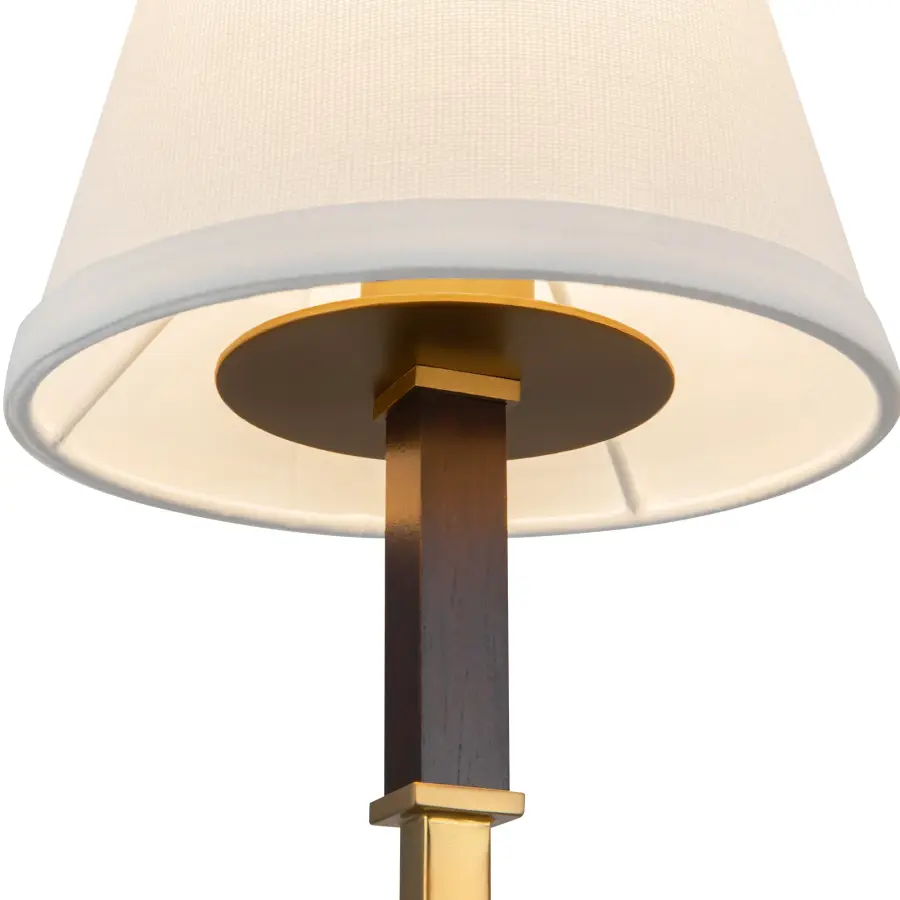 Sloan 30-Inch Chandelier in Brushed Gold with White Linen Shades - Image 9
