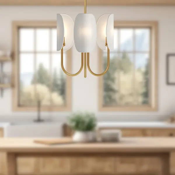Seno 15-Inch Chandelier in Aged Gold - Image 2