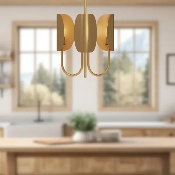 Seno 15-Inch Chandelier in Aged Gold - Image 3