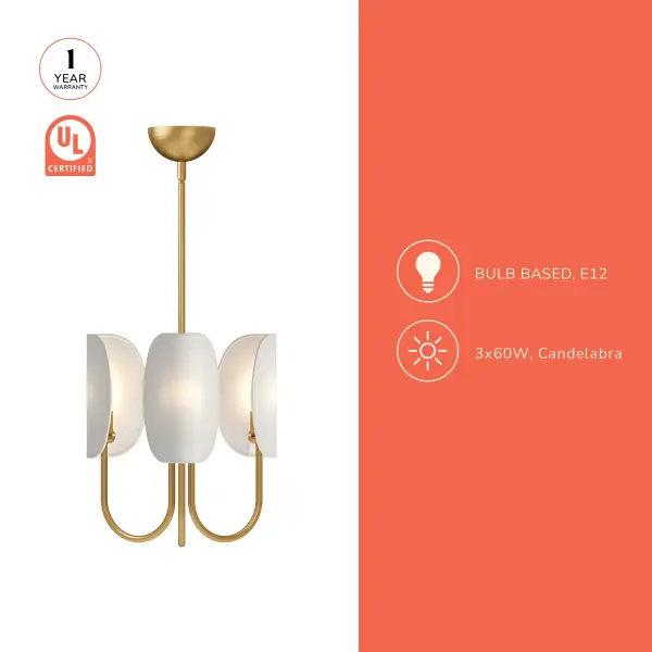 Seno 15-Inch Chandelier in Aged Gold - Image 10