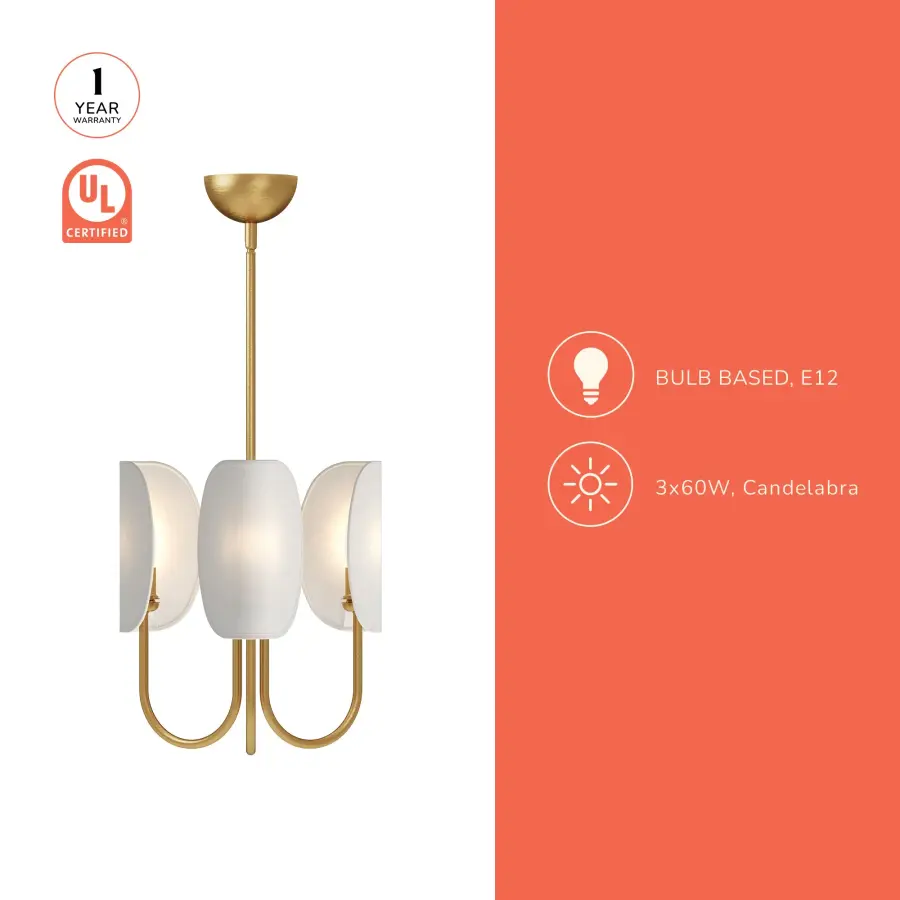 Seno 15-Inch Chandelier in Aged Gold - Image 10