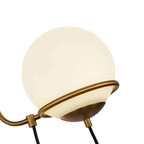 Alba 23-Inch Chandelier in Matte Black with Opal Glass - Image 13