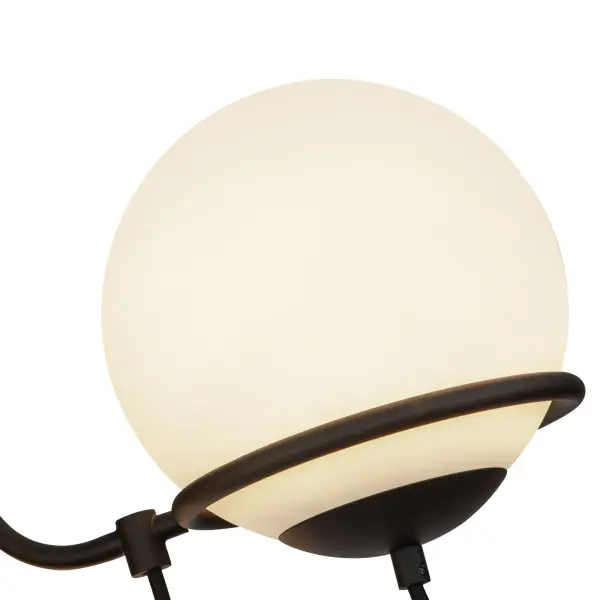 Alba 23-Inch Chandelier in Matte Black with Opal Glass - Image 8