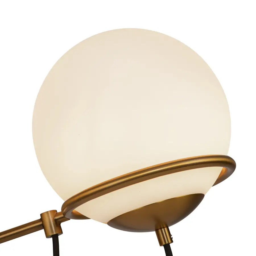 Alba 32-Inch Chandelier in Matte Black with Opal Glass - Image 12
