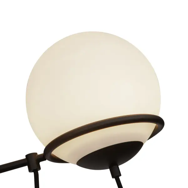 Alba 32-Inch Chandelier in Matte Black with Opal Glass - Image 7