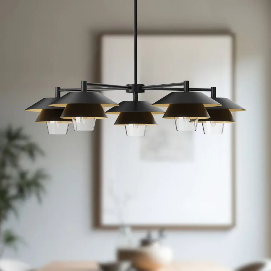 Stunning Japandi-Inspired Statement Piece with Layered Metallic Design - Image 3