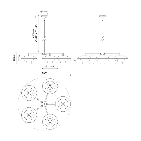 Stunning Japandi-Inspired Statement Piece with Layered Metallic Design - Image 6