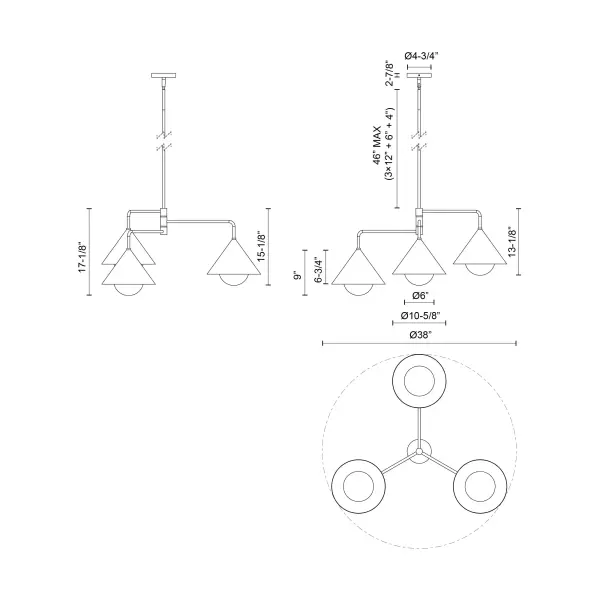 Japanese-Inspired Statement Chandelier with Sophisticated Contrast - Image 9