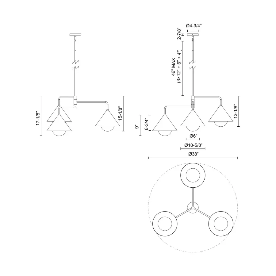 Japanese-Inspired Statement Chandelier with Sophisticated Contrast - Image 9